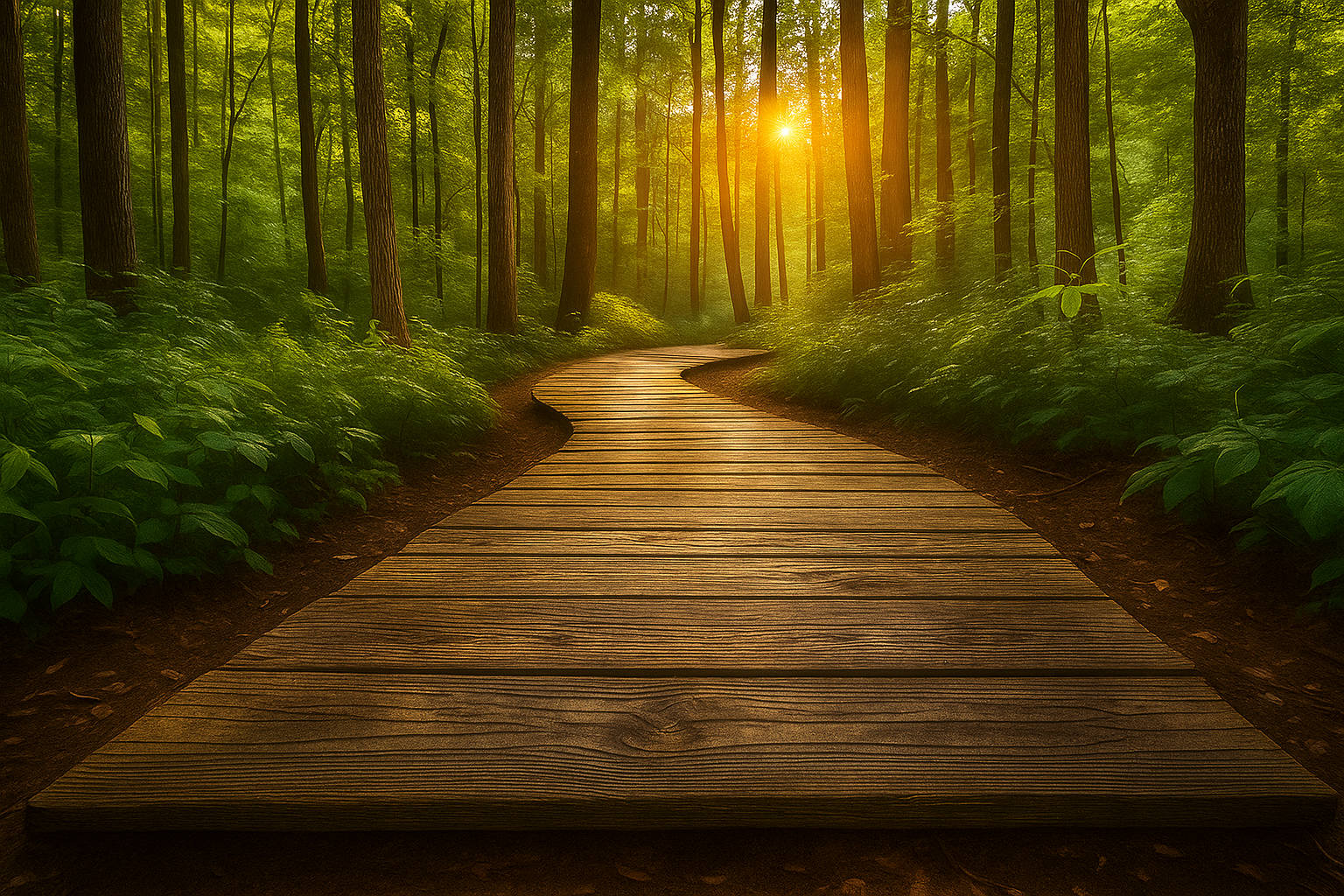 Enchanting forest pathway background